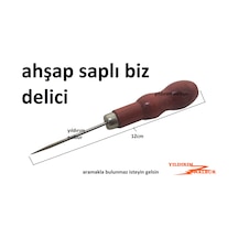 Çuvaldız Mini Boy Top Saplı Biz Ahşap Saplı Deri Delme Kemer Delm N11.659