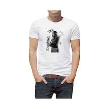 Anime Death Note Baskılı Beyaz Erkek Tshirt (530993077)