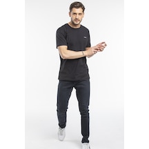Erkek Bisiklet Yaka Slim Fit Brooklyn Baskılı Tişort Spr 266 001