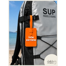 Dailyboo Creates Kişiye Özel İsimlik Bagaj Etiketi-paddle Board Sup Çanta & Valiz İsim Etiketi-kilitli Sistem Özel Tasarım Bagaj Tag Turuncu