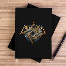 Metallica Blade Chain Siyah Çizgisiz Kanvas Defter