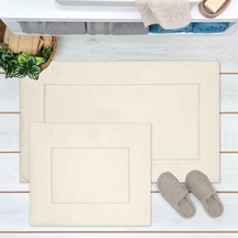 Soft Pete 2'li Banyo Paspası - Beyaz - 60x100 Cm + 50x60 Cm Çok Renkli
