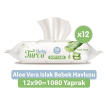 Baby Turco Softcare Aloe Vera Islak Bebek Havlusu 12 X 90 Yaprak