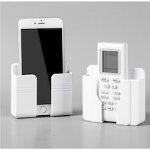 Duvara Monte Edilen Plastik Telefon ve Kumanda Standı Organizer