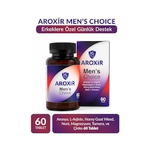 Aroxir Men's Choice Erkek Sağlığı Aronya L-Arjinin Weed Noni Magnezyum Turnera ve Çinko 60 Tablet