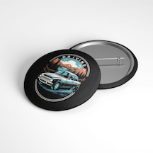Retro Gece Yolculuğu - 58mm Rozet Çok Renkli