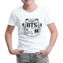 Bts - Logo Beyaz Çocuk Tshirt