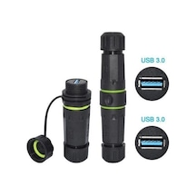 Pm-24598 Dişi - Dişi Ip 68 Su Geçirmez 3.0 Usb-a Konnektör Powermaster