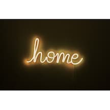 Home Neon Led Dekoratif Aydınlatma 40 X 17 Cm 3d Beyaz Gövdeli. Adaptör Dahil. Fişe Tak Çalıştır Renkli