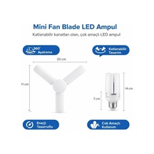 Tr 3 Kollu Katlanabilir Led Tavan Ampulü E27 Duy Uyumlu Yüksek Parlaklık Enerji Tasarruflu Modern Tavan Aydınlatma A Diğer
