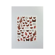 Nail Art Sticker Kendinden Yapışkanlı, Tırnak Süsleme, Tırnak Dövmesi Stikır 2366 Kırmızı-2366