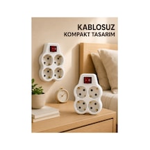 2 Li Set 4 Lü Priz Çoklayıcı Açma Kapama Anahtarlı Direkt Prize Takılan Adaptör Renk 1 - 10 M