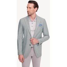 Ysf Erkek Yeşil Regular Fit Sivri Yaka Tek Ceket 001