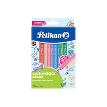 Pelikan Keçeli Kalem Colorella 2 Li Uç 12 Li Keçeli Boya Kalemi