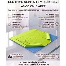 Mikrofiber Alpha Temizlik Bezi 40 50 Cm 3 Adet - Yeşil-yeşil-mavi Mavi - Yeşil