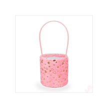Susle Baby Hortum Saplı Kalpli Pembe Pelüş Kutu Büyük Boy - 16 Cm