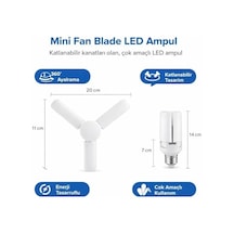 3 Kollu Katlanabilir Led Tavan Ampulü E27 Duy Uyumlu Yüksek Parlaklık Enerji Tasarruflu Modern Tavan Aydınlatma Armatürü Ev Ofis Yatak Odası Salon İçin