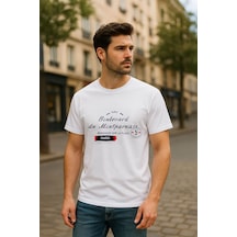 Markapia Erkek Bisiklet Yaka Baskılı Siyah T-shirt Çok Renkli S