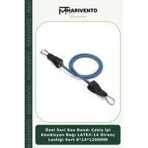 Özel Seri Kas Bandı Çekiş İpi Kondisyon Bağı Latex-14 Direnç Lastiği Sert 6 14 1200mm Çok Renkli