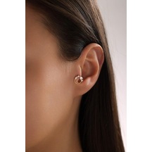 Tufanlar Kuyumculuk Altın Yuvarlak Taşlı Piercing Altın
