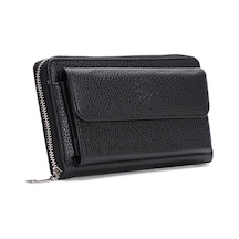 Newish Polo Erkek Deri Telefon Kağıt Para Bölmeli Portföy Kartlık Ve Cüzdan New425 Siyah