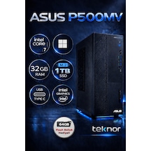 Teknor Asus Expertcenter P500mv Intel Core 7 240h 32 Gb 1 Tb Ssd Wın 11 Pro Masaüstü Bilgisayar & Teknor Usb Bellek