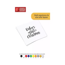 Babys First Christmas 2 - Araç, Oto, Laptop, Duvar Uyumlu Sticker 10 8 Cm