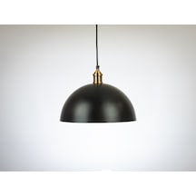 Riolight Retro Siyah Içi Beyaz Tekli Metal Sarkıt Avize Çap: 40Cm (538284619)