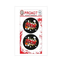 Damla Logo Sticker Boom Tasarımlı Kabartmalı 5x5cm 01 Nötr
