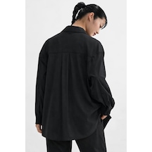 Nike 24.7 Perfectstretch Women's Dri Fit Oversized Long-sleeve Top Kadın Overisze Esnek Gömlek Siyah
