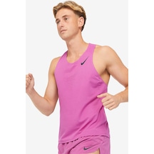 Nike Dri Fit Aeroswift Running Adv Singlet Tank Top Lazer Kesim Koşu Atleti Fuşya Fuşya