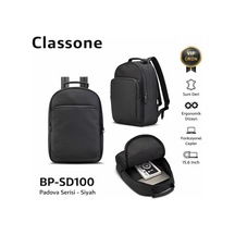 Classone Bp-sd100 Vıp 15.6 Suni Deri Laptop Sırt Çantası- Siyah Siyah
