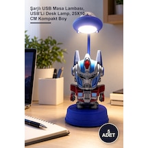 5 Adet Masaüstü Lamba Şarjlı Usb Masa Lambası, Usb'li Desk Lamp, 25x10 Cm Kompakt Boy .