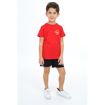 Toontoy Kids Toontoy Erkek Çocuk Baskılı Şortlu Takım Kırmızı