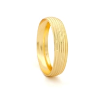 Ferizz Altın Kaplama Dik Çizgili 1.5 Cm Bilezik Blz-3076 001