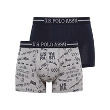 U.s. Polo Assn. Erkek Lacivert - Gri Melanj 2 Li Boxer Lacivert