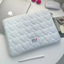 Elmpaly 15-15.6 İnç Blue Love Moda Dizüstü Bilgisayar Kılıfı Taşınabilir Şok Emici Mavi Aşk