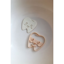 Mutlu Diş Kurabiye Kalıbı, Kesici, Şekillendirici Beyaz