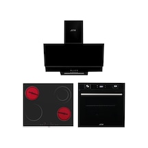 Afm Tech Ve Ferre Wile Sessiz Vitro Elektrikli Siyah MS263 + FM3250 + FM7700 Ankastre Set