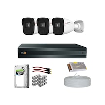 Rivo Dcam 3 Kameralı 40 Metre Gece Görüşlü Set 500gb Hdd