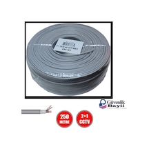 Cctv Kablosu Güvenlik Kamera Kablosu 2+1 0.50Mm 250 Metre Kablo