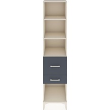 Hyperion Dolap 3 Raflı 2 Çekmeceli 44x44x195 Aytaşı-antrasit Aytaşı