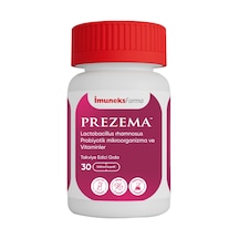 İmuneks Farma Prezema™ Lactobacillus rhamnosus Probiyotik mikroorganizma ve Vitaminler İçeren Takviye Edici Gıda 30 Kapsül
