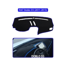 Fıat Doblo D3 2010-13 Modellerine Uyguntorpido Koruma Halısı Mavi Kenar