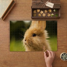 Sevimli Yavru Tavşan Tasarımı 240 Parça Ahşap Puzzle Ahşap Kutuda Mpy60016