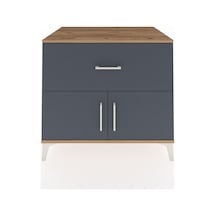 Kronos Şifonyer Tek Raflı Tek Çekmeceli 2 Kapaklı 88x59x80 Ça... Çam