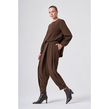 Nuss Tunik Şalvar İkili Takım 1071 Kahverengi