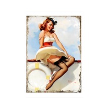 Jartiyer Çoraplı Kadın Desenli Mdf Tablo 25 Cm X 35 Cm