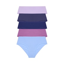 Nicoletta Kadın Külot Yüksek Bel Bikini 5 Li Paket Pamuklu İndigo