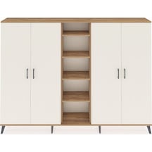 Arges Dolap 12 Raflı 4 Kapaklı 220x30x163 Çam-aytaşı/çam Aytası/atlas Çam - Atlas Çam
